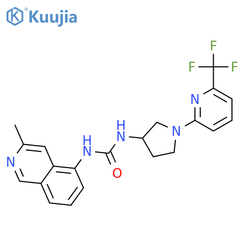 Urea,N-(3-methyl-5-isoquinolinyl)-N'-[(3R)-1-[6-(trifluoromethyl)-2-pyridinyl]-3-pyrrolidinyl]- structure