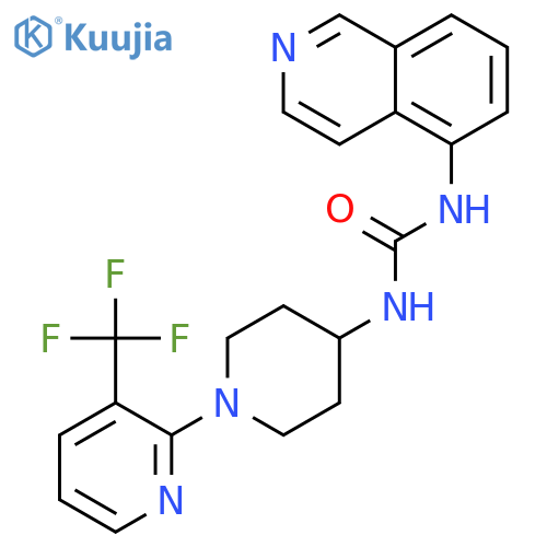 Urea,N-5-isoquinolinyl-N'-[1-[3-(trifluoromethyl)-2-pyridinyl]-4-piperidinyl]- structure