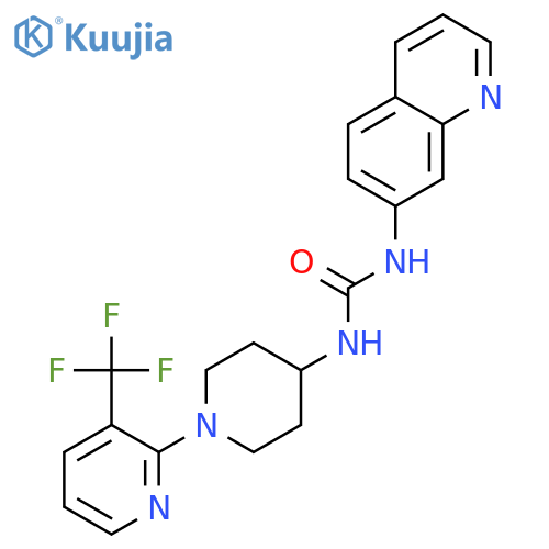 Urea, N-7-quinolinyl-N'-[1-[3-(trifluoromethyl)-2-pyridinyl]-4-piperidinyl]- structure