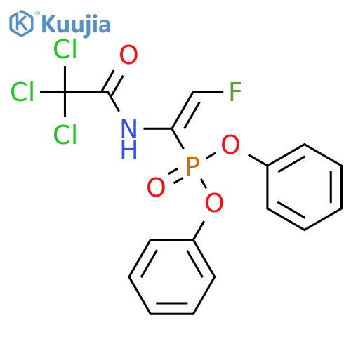 Phosphonic acid, [(1E)-2-fluoro-1-[(trichloroacetyl)amino]ethenyl]-,diphenyl ester structure