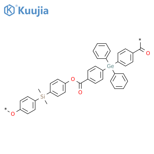 POLY[OXY-1,4-PHENYLENE(DIMETHYLSILYLENE)-1,4-PHENYLENEOXYCARBONYL-1,4-PHENYLENE(DIPHENYLGERMYLENE)-1,4-PHENYLENECARBONYL] structure