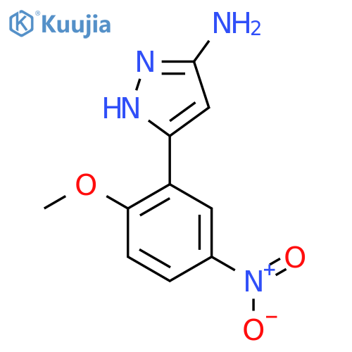 5-(2-methoxy-5-nitrophenyl)-1H-pyrazol-3-amine structure