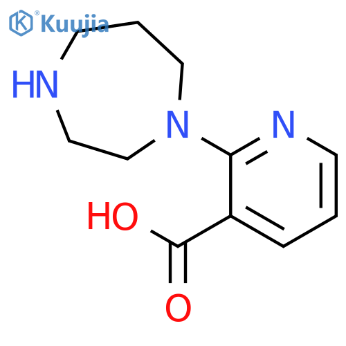 3-Pyridinecarboxylicacid, 2-(hexahydro-1H-1,4-diazepin-1-yl)- structure