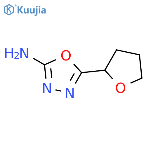 5-(oxolan-2-yl)-1,3,4-oxadiazol-2-amine structure