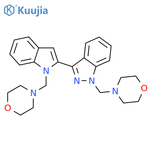 1H-Indazole,1-(4-morpholinylmethyl)-3-[1-(4-morpholinylmethyl)-1H-indol-2-yl]- structure