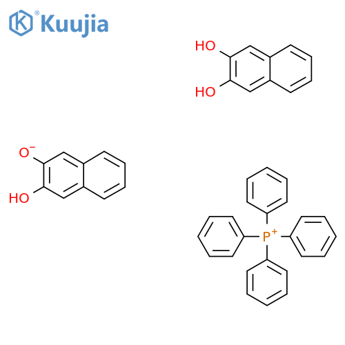 3-Hydroxynaphthalen-2-olate;naphthalene-2,3-diol;tetraphenylphosphanium structure