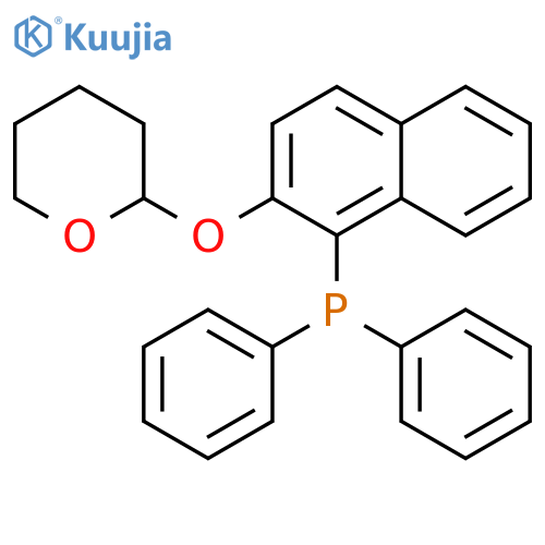 Phosphine, diphenyl[2-[(tetrahydro-2H-pyran-2-yl)oxy]-1-naphthalenyl]- structure