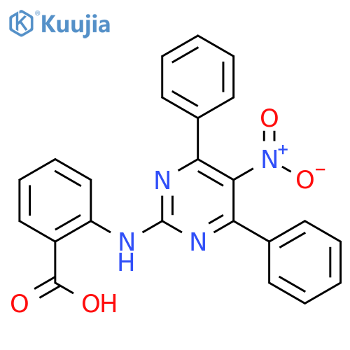Benzoic acid, 2-[(5-nitro-4,6-diphenyl-2-pyrimidinyl)amino]- structure