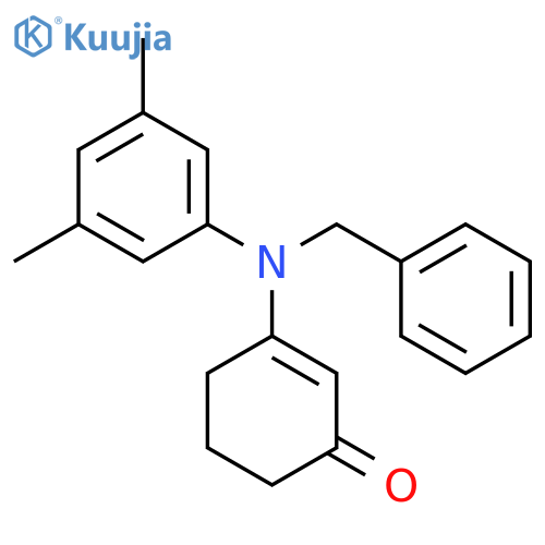 2-Cyclohexen-1-one, 3-[(3,5-dimethylphenyl)(phenylmethyl)amino]- structure