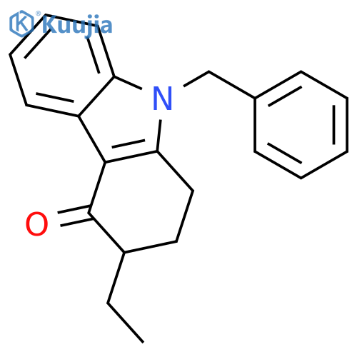4H-Carbazol-4-one, 3-ethyl-1,2,3,9-tetrahydro-9-(phenylmethyl)- structure