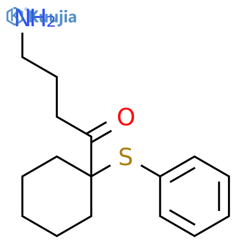 1-Butanone, 4-amino-1-[1-(phenylthio)cyclohexyl]- structure