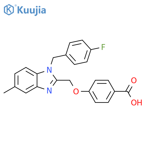 Benzoic acid,4-[[1-[(4-fluorophenyl)methyl]-5-methyl-1H-benzimidazol-2-yl]methoxy]- structure