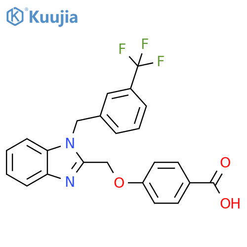 Benzoic acid,4-[[1-[[3-(trifluoromethyl)phenyl]methyl]-1H-benzimidazol-2-yl]methoxy]- structure