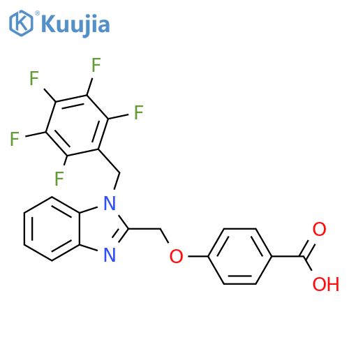 Benzoic acid,4-[[1-[(pentafluorophenyl)methyl]-1H-benzimidazol-2-yl]methoxy]- structure