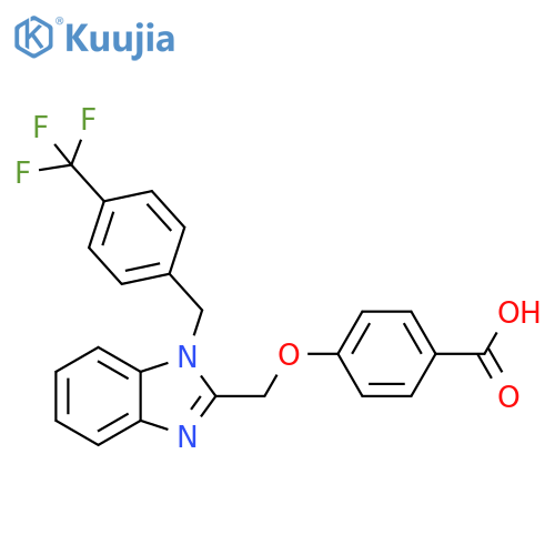 Benzoic acid,4-[[1-[[4-(trifluoromethyl)phenyl]methyl]-1H-benzimidazol-2-yl]methoxy]- structure