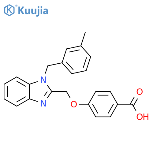 Benzoic acid,4-[[1-[(3-methylphenyl)methyl]-1H-benzimidazol-2-yl]methoxy]- structure