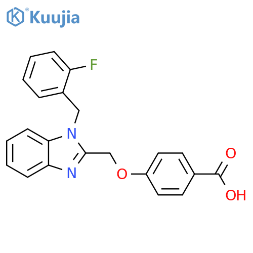 Benzoic acid,4-[[1-[(2-fluorophenyl)methyl]-1H-benzimidazol-2-yl]methoxy]- structure
