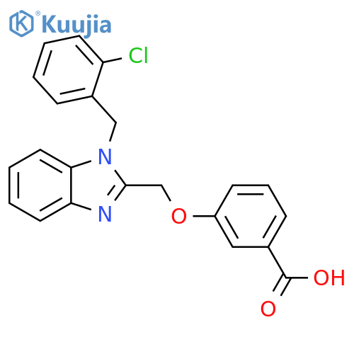 Benzoic acid,3-[[1-[(2-chlorophenyl)methyl]-1H-benzimidazol-2-yl]methoxy]- structure