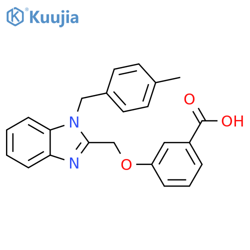Benzoic acid,3-[[1-[(4-methylphenyl)methyl]-1H-benzimidazol-2-yl]methoxy]- structure
