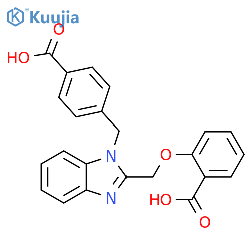 Benzoic acid,2-[[1-[(4-carboxyphenyl)methyl]-1H-benzimidazol-2-yl]methoxy]- structure