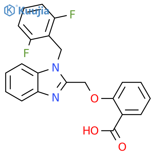 Benzoic acid,2-[[1-[(2,6-difluorophenyl)methyl]-1H-benzimidazol-2-yl]methoxy]- structure