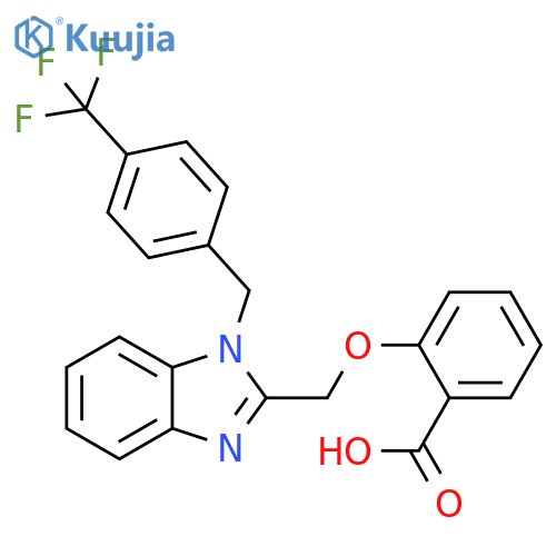 Benzoic acid,2-[[1-[[4-(trifluoromethyl)phenyl]methyl]-1H-benzimidazol-2-yl]methoxy]- structure