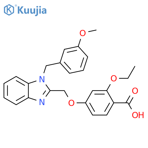Benzoic acid,2-ethoxy-4-[[1-[(3-methoxyphenyl)methyl]-1H-benzimidazol-2-yl]methoxy]- structure