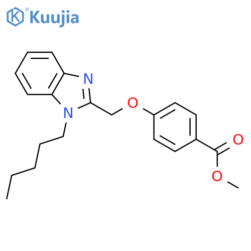 Benzoic acid, 4-[(1-pentyl-1H-benzimidazol-2-yl)methoxy]-, methyl ester structure
