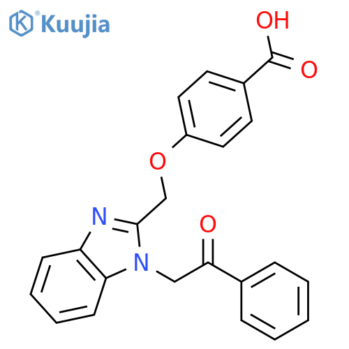 Benzoic acid,4-[[1-(2-oxo-2-phenylethyl)-1H-benzimidazol-2-yl]methoxy]- structure