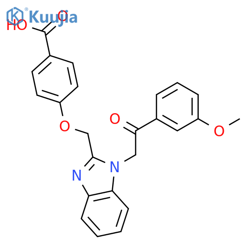 Benzoic acid,4-[[1-[2-(3-methoxyphenyl)-2-oxoethyl]-1H-benzimidazol-2-yl]methoxy]- structure