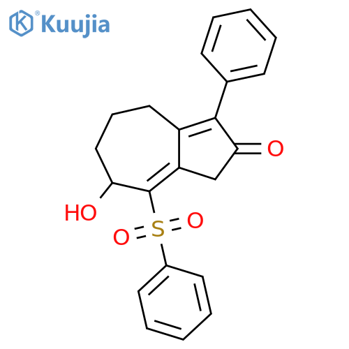 2(1H)-Azulenone,4,5,6,7-tetrahydro-7-hydroxy-3-phenyl-8-(phenylsulfonyl)- structure