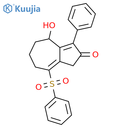 2(1H)-Azulenone,4,5,6,7-tetrahydro-4-hydroxy-3-phenyl-8-(phenylsulfonyl)- structure