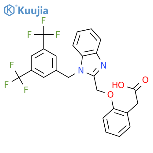 Benzeneacetic acid,2-[[1-[[3,5-bis(trifluoromethyl)phenyl]methyl]-1H-benzimidazol-2-yl]methoxy]- structure