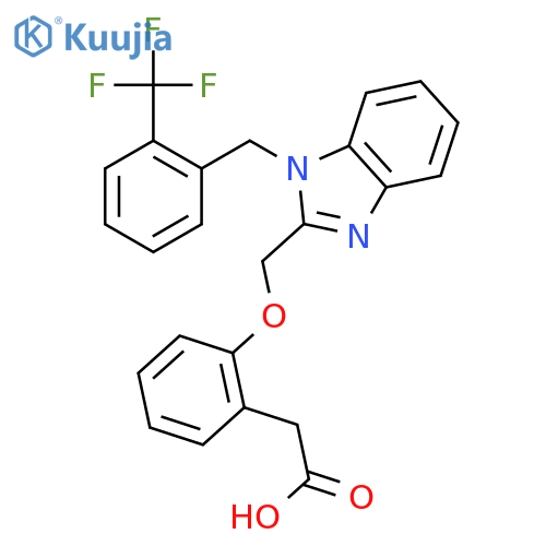 Benzeneacetic acid,2-[[1-[[2-(trifluoromethyl)phenyl]methyl]-1H-benzimidazol-2-yl]methoxy]- structure