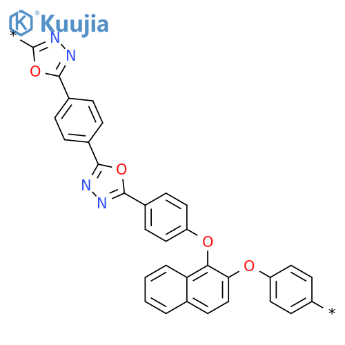 Poly(1,3,4-oxadiazole-2,5-diyl-1,4-phenylene-1,3,4-oxadiazole-2,5-diyl-1,4-phenyleneoxy-1,2-naphthalenediyloxy-1,4-phenylene) structure