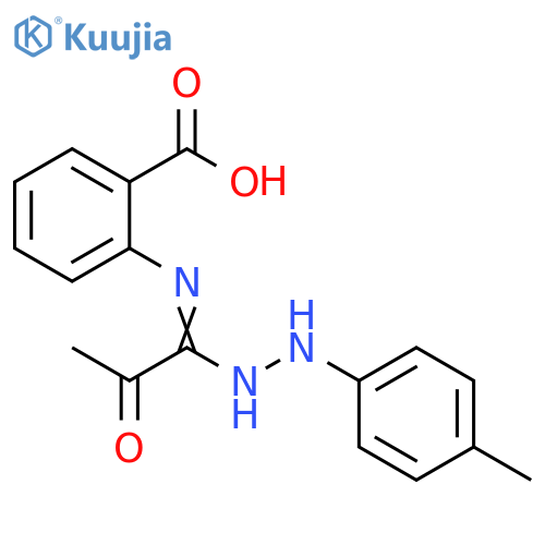Benzoic acid, 2-[[1-[(4-methylphenyl)hydrazono]-2-oxopropyl]amino]- structure
