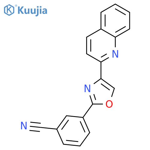 Benzonitrile, 3-[4-(2-quinolinyl)-2-oxazolyl]- structure