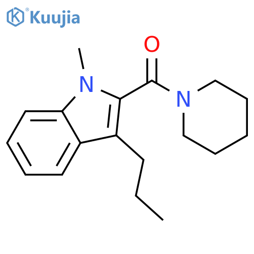 Piperidine, 1-[(1-methyl-3-propyl-1H-indol-2-yl)carbonyl]- structure