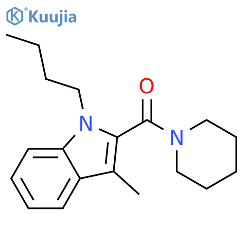 Piperidine, 1-[(1-butyl-3-methyl-1H-indol-2-yl)carbonyl]- structure