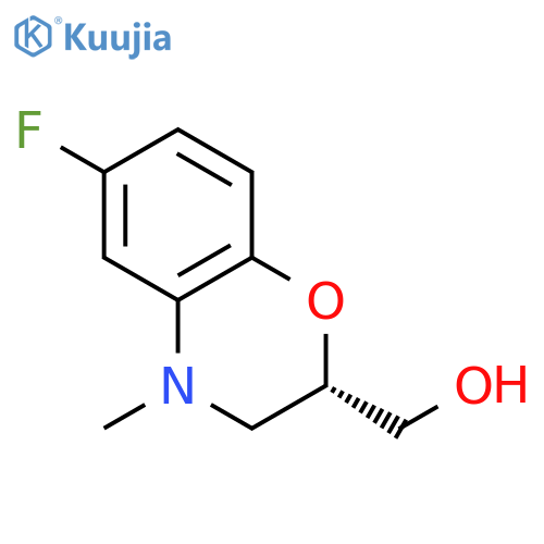 2H-1,4-Benzoxazine-2-methanol, 6-fluoro-3,4-dihydro-4-methyl-, (2S)- structure