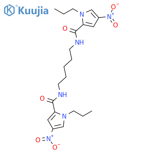 1H-Pyrrole-2-carboxamide, N,N'-1,5-pentanediylbis[4-nitro-1-propyl- structure