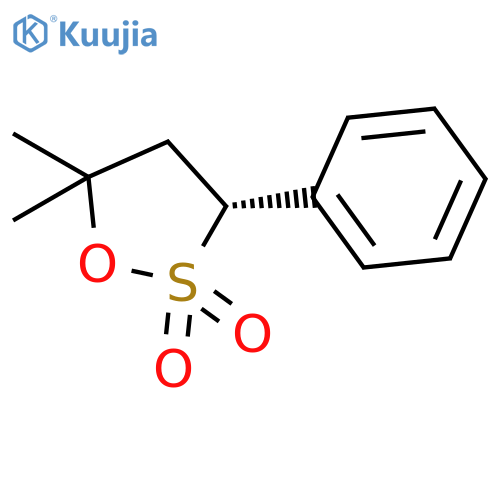 1,2-OXATHIOLANE, 5,5-DIMETHYL-3-PHENYL-, 2,2-DIOXIDE, (3R)- structure