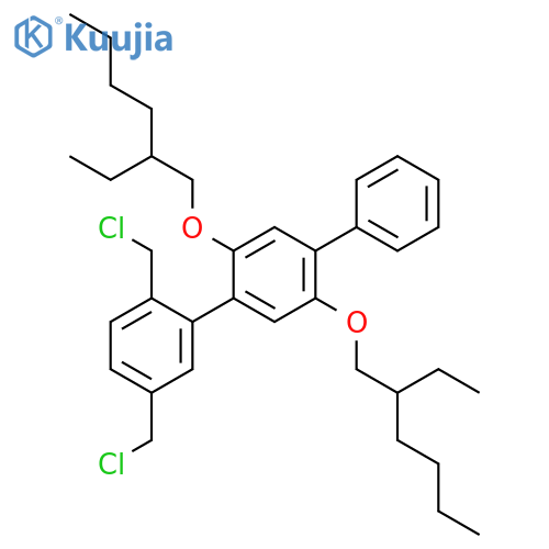 1,1':4',1''-Terphenyl, 2,5-bis(chloromethyl)-2',5'-bis[(2-ethylhexyl)oxy]- structure