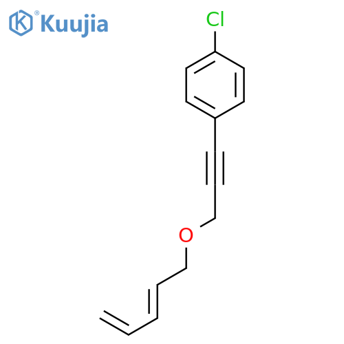 BENZENE, 1-CHLORO-4-[3-[(2E)-2,4-PENTADIENYLOXY]-1-PROPYNYL]- structure