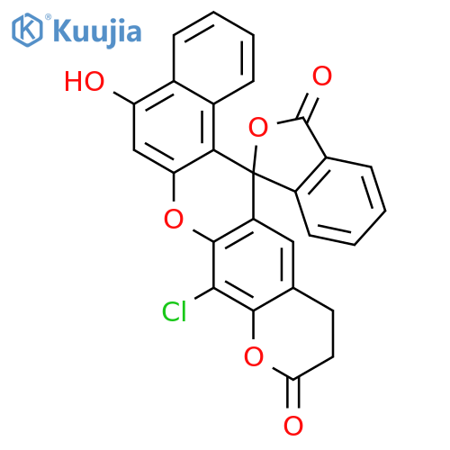 SPIRO[10H,14H-BENZO[A]PYRANO[2,3-I]XANTHENE-14,1'(3'H)-ISOBENZOFURAN]-3',10-DIONE, 8-CHLORO-11,12-DIHYDRO-5-HYDROXY- structure