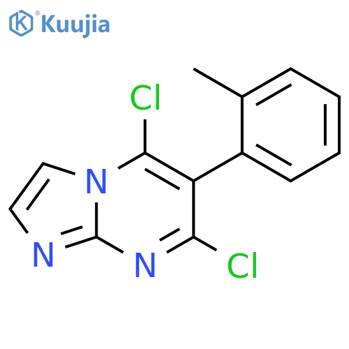 IMIDAZO[1,2-A]PYRIMIDINE, 5,7-DICHLORO-6-(2-METHYLPHENYL)- structure