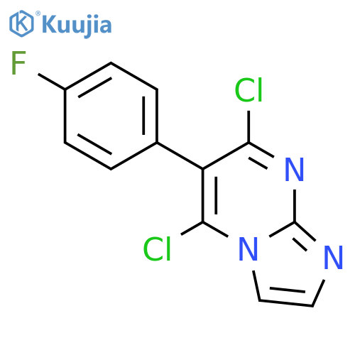 Imidazo[1,2-a]pyrimidine, 5,7-dichloro-6-(4-fluorophenyl)- structure
