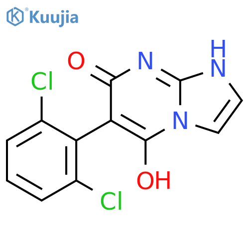 IMIDAZO[1,2-A]PYRIMIDIN-7(1H)-ONE, 6-(2,6-DICHLOROPHENYL)-5-HYDROXY- structure