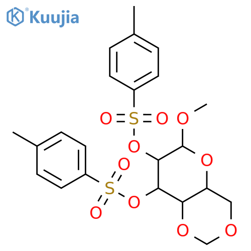 [6-methoxy-7-(4-methylphenyl)sulfonyloxy-4,4a,6,7,8,8a-hexahydropyrano[3,2-d][1,3]dioxin-8-yl] 4-methylbenzenesulfonate structure