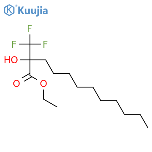 Dodecanoic acid, 2-hydroxy-2-(trifluoromethyl)-, ethyl ester structure